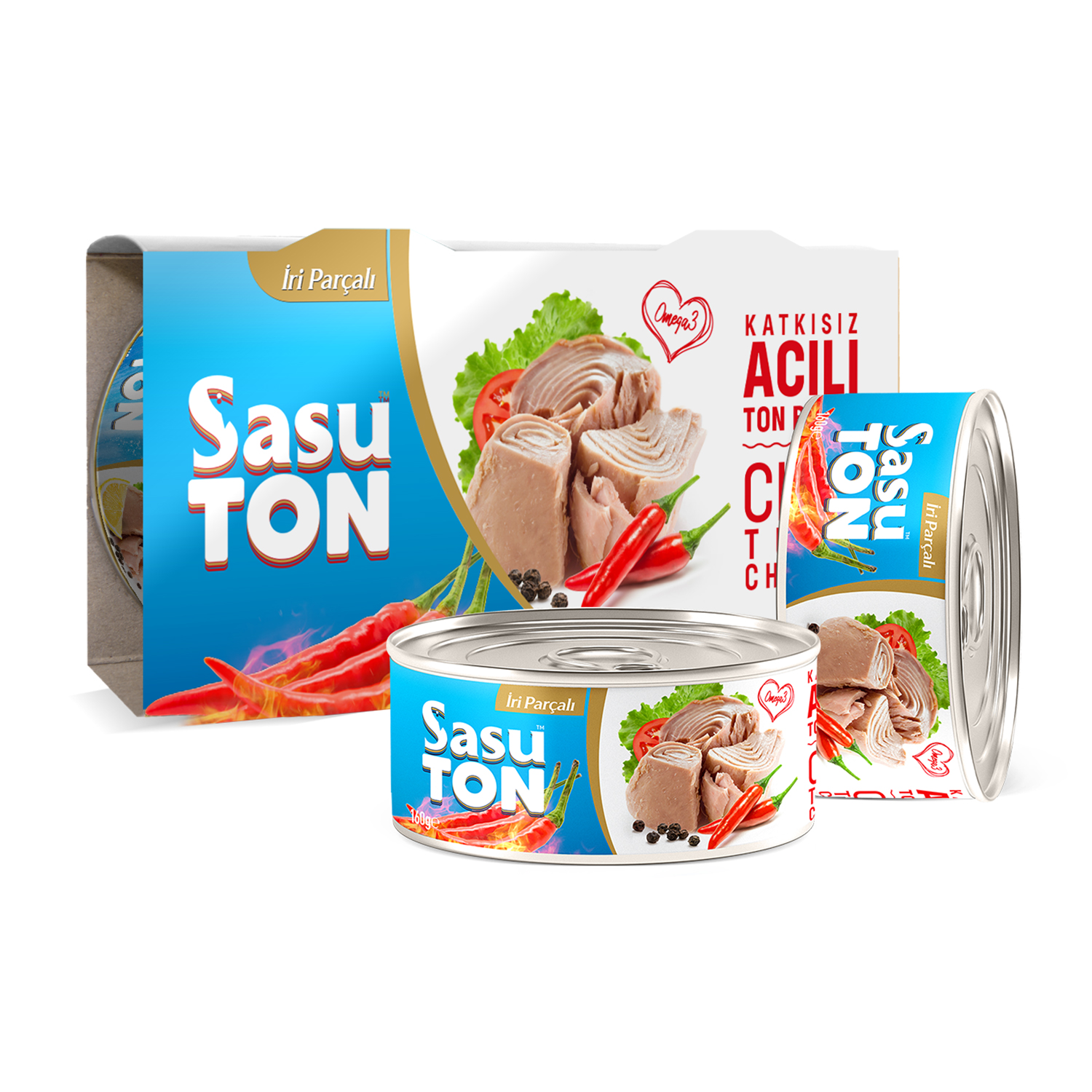 Sasu Ton İri Parçalı Acılı Ton Balığı 2x160 Gr