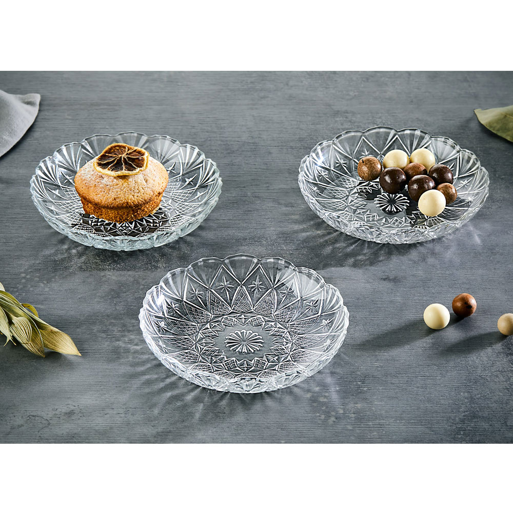 Glassco Kristalize Tatlı Tabağı 6'lı