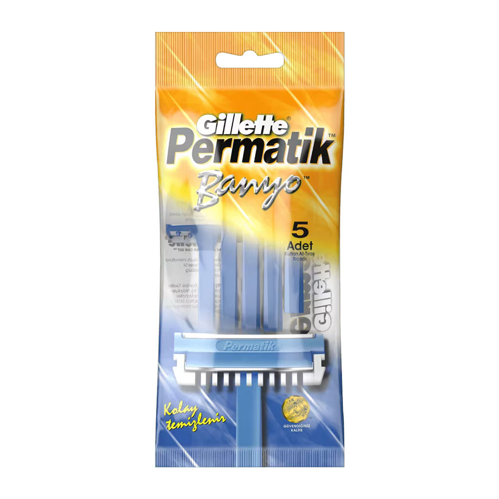 Gillette Permatik Banyo Kullan At Tıraş Bıçağı 5 Adet