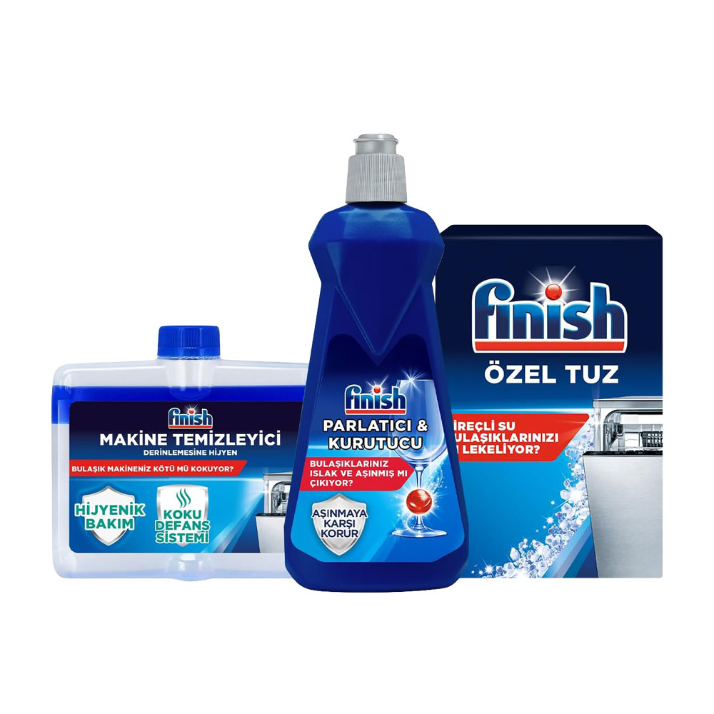 Finish Temizlik Ve Bakım Seti (Parlatıcı+Makine Temiz.+Tuz)