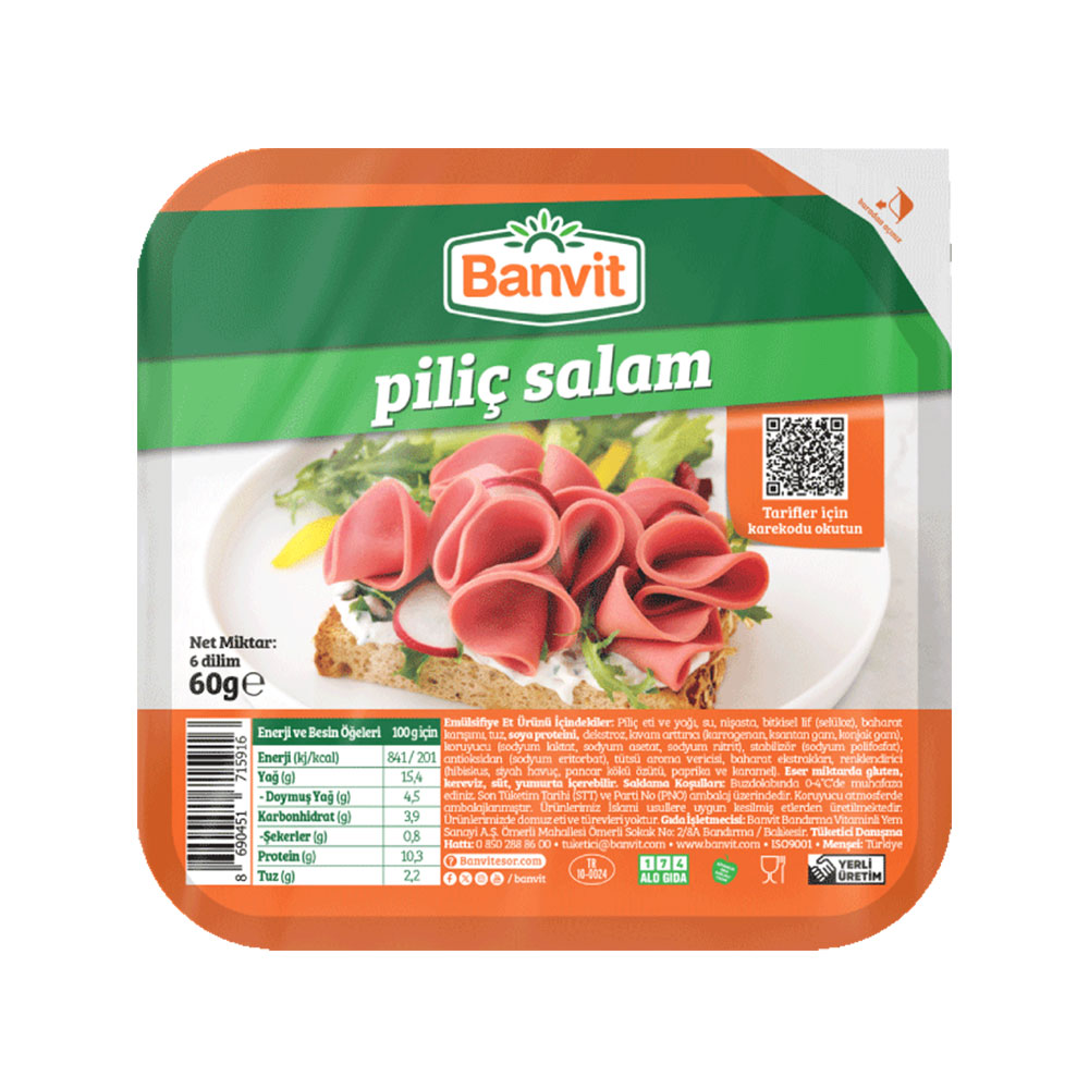 Banvit Dilimli Piliç Salam 60G