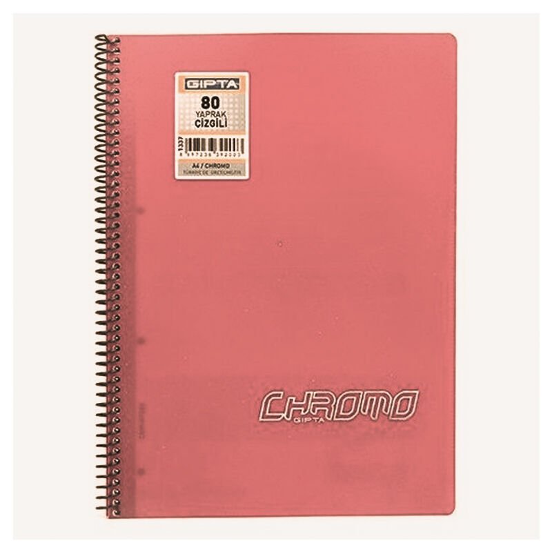 Gıpta Chromo Çizgili Defter A4 80 Yaprak Pembe