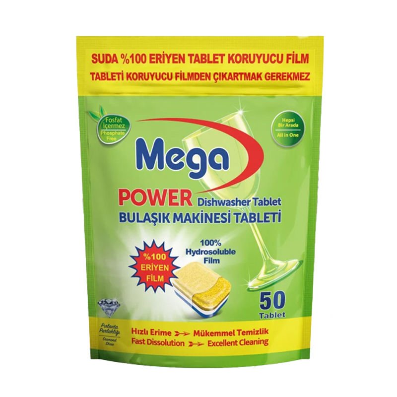 Meganet Hepsi Bir Arada Bulaşık Makinesi Tableti 50 li