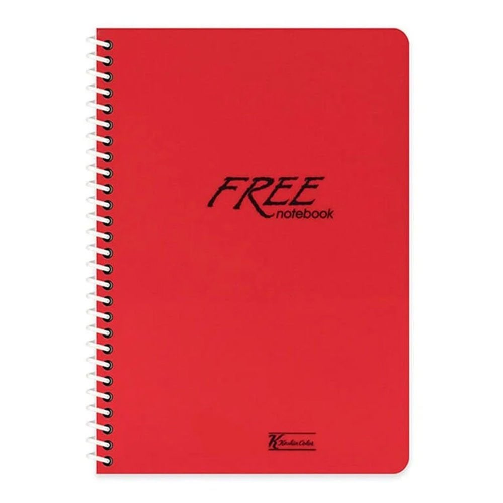 Keskin Color Free Spiralli 80 Yaprak A4 Çizgisiz Defter Kırmızı