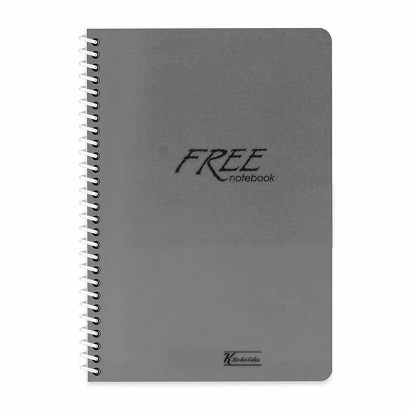 Keskin Color Free Spiralli 80 Yaprak A4 Kareli Defter Gri