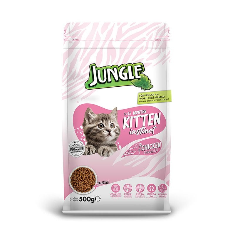 Jungle Parçalanmış Tavuk Etli Yavru Kedi Maması 500 Gr