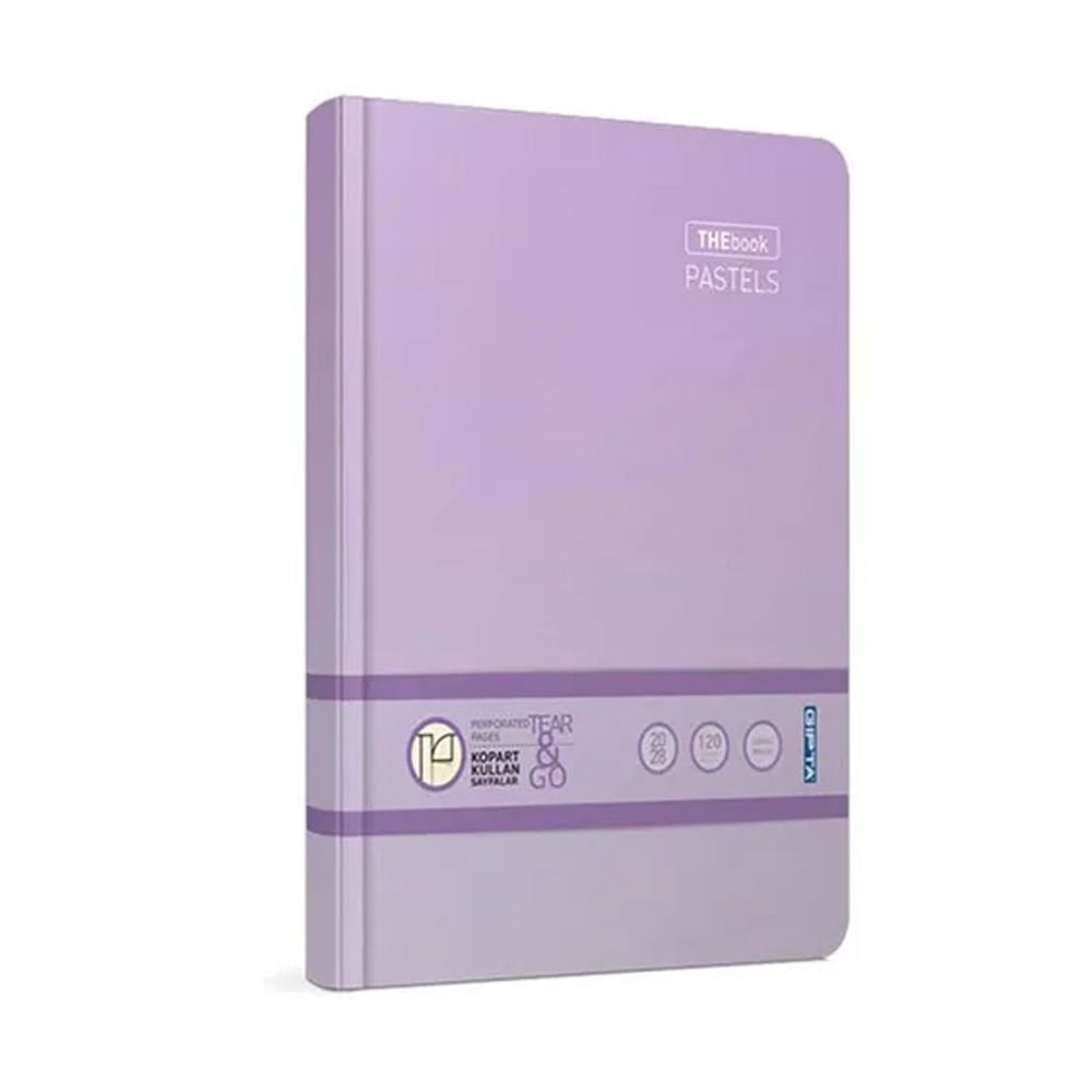 Gıpta Defter Thebook Pastel Sert Kapak Kareli 120 Yaprak 20x28 Cm Mor