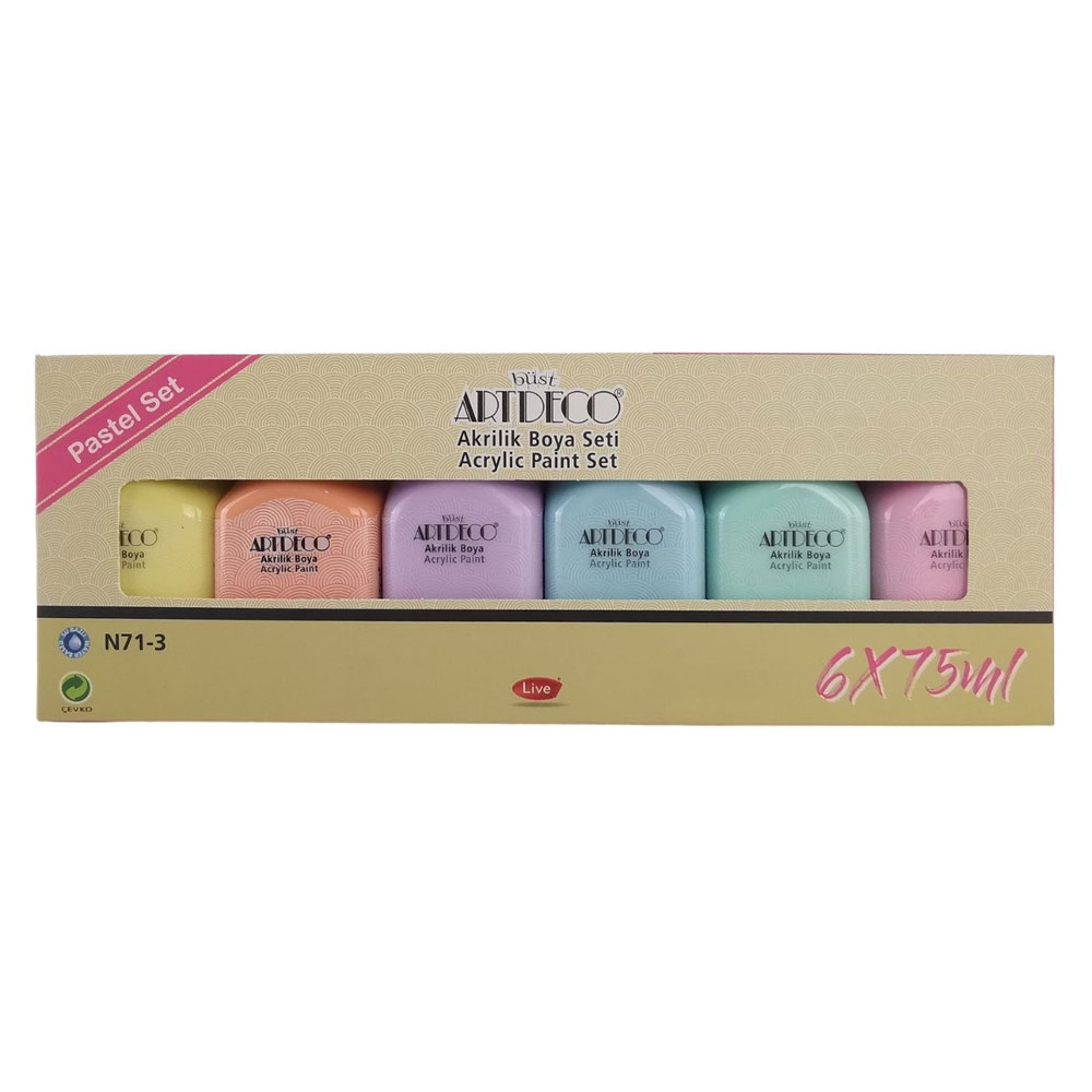 Artdeco Akrilik Boya Seti 6x75 Ml Pastel Set