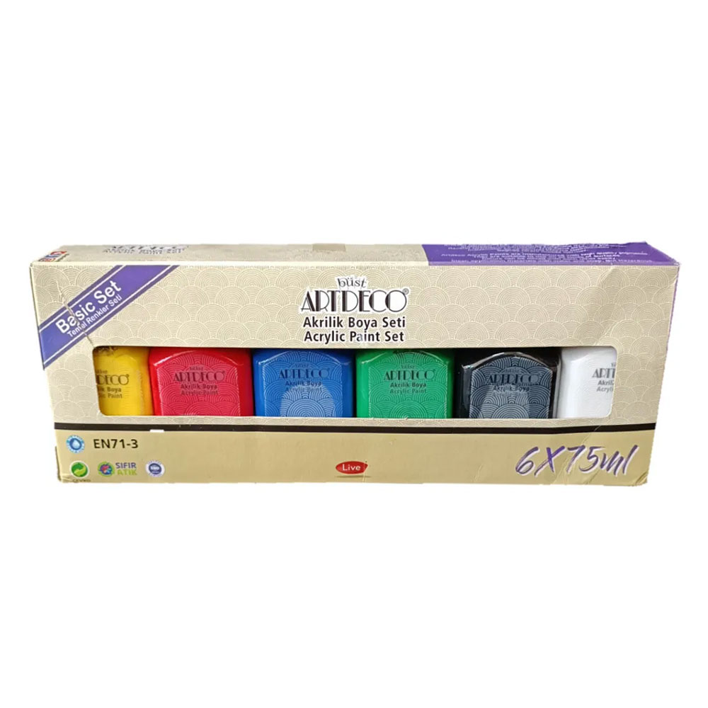 Artdeco Akrilik Boya Seti 6x75 Ml Temel Renkler Seti
