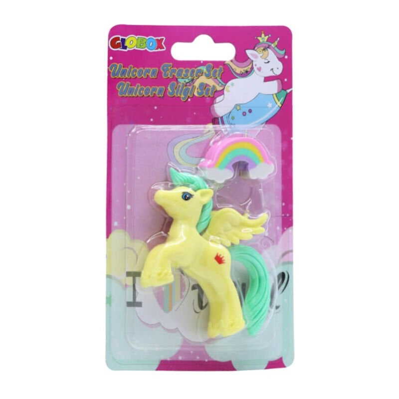 Globox Unicorn Figürlü Silgi Sarı