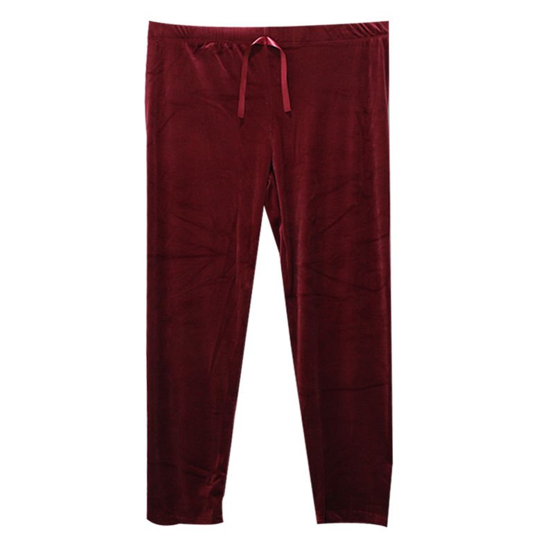 Süper Soft Tek Alt Kadın Pijama Bordo Small