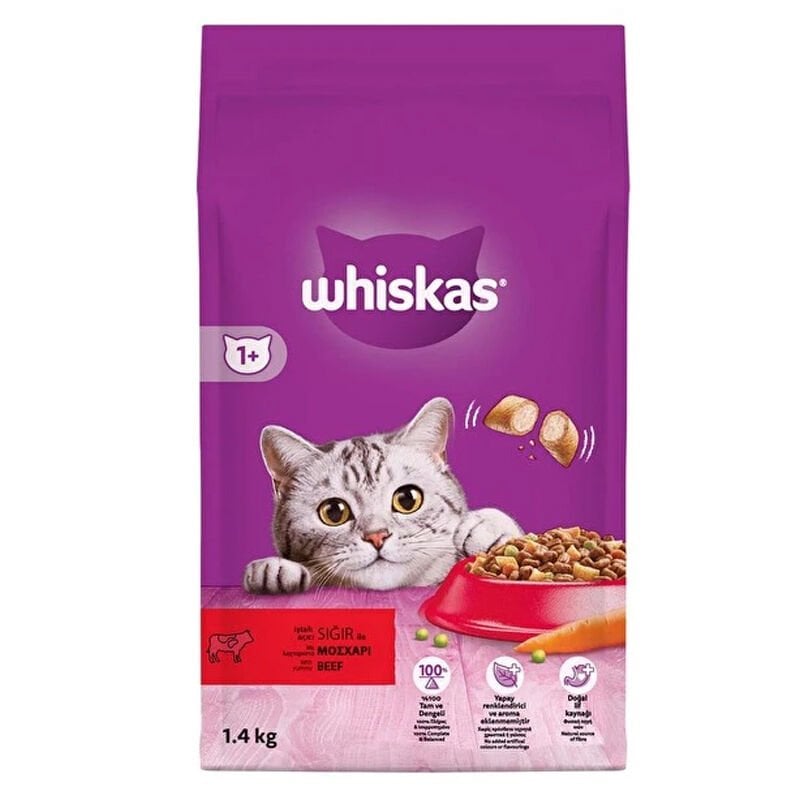 Whiskas Kedi Maması Sığırlı 1+Yaş 1.4 Kg