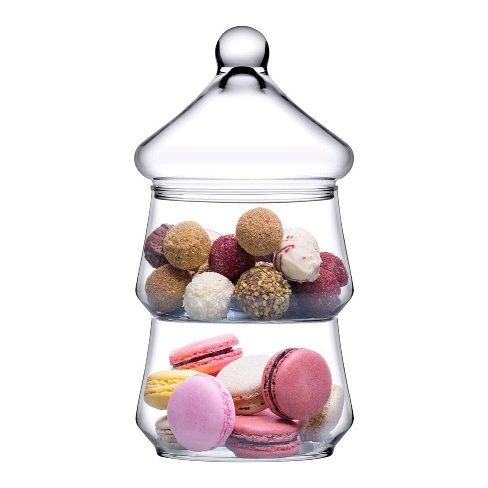 Paşabahçe Villa Patisserie 2 Katlı Cam Kurabiyelik 96816