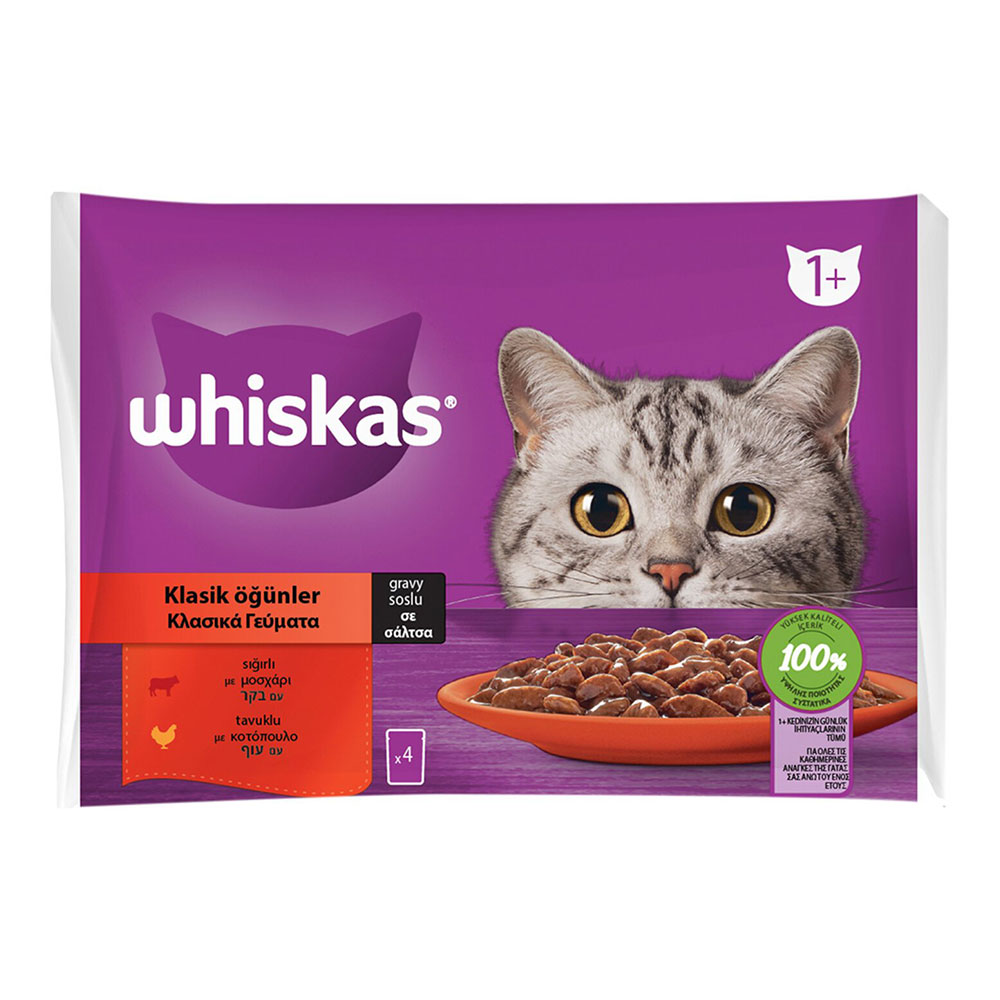 Whiskas Etli Seçim Poşet Yaş Mama 4x85 Gr