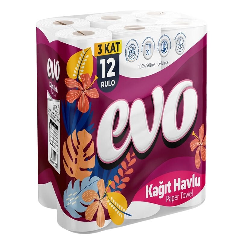 Evo 3 Katlı Kağıt Havlu 12'li