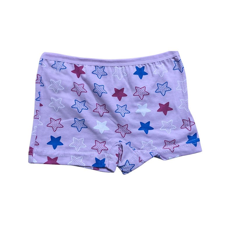 Exen Desenli Kız Çocuk Boxer 6-7 Yaş - Mor