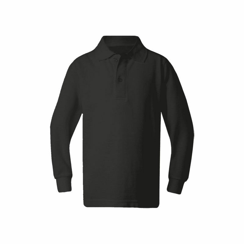 Polo Yaka Çocuk Sweat Siyah - 7 - 8