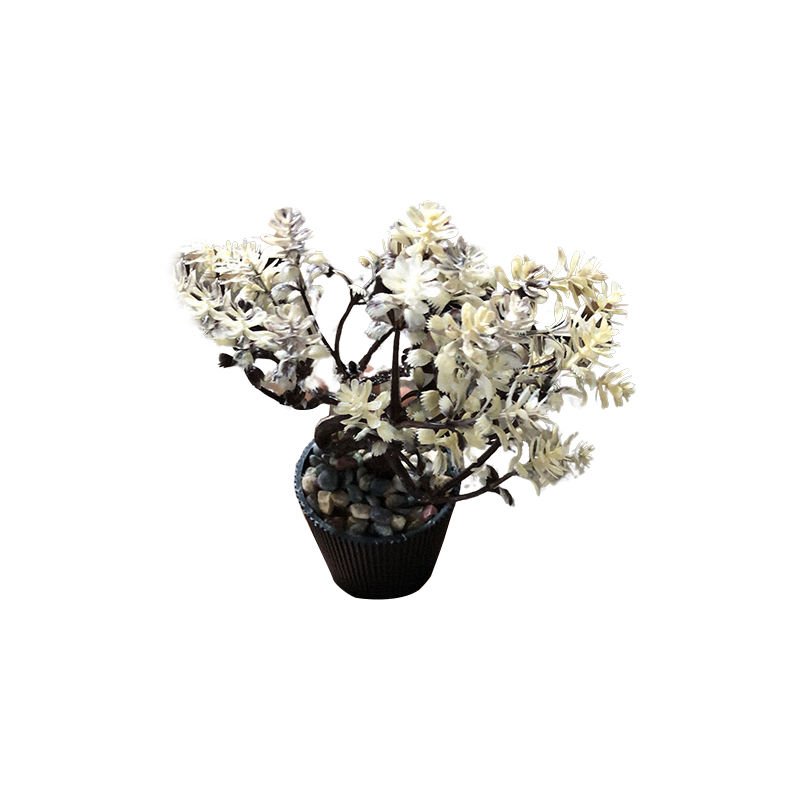Eva Mini Bonsai Renkli Ağaç Beyaz Yapraklı