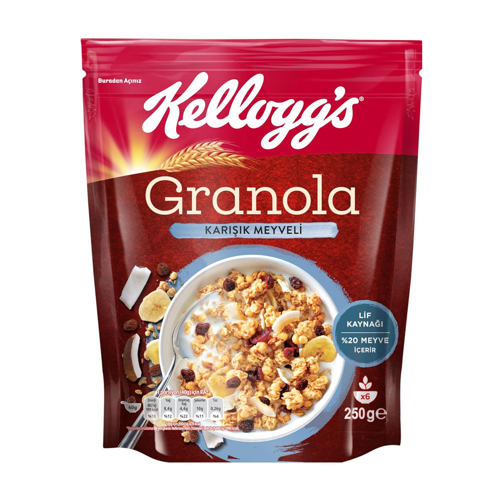 Kellogg's Karışık Meyveli Granola 250 Gr