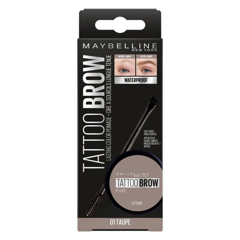Maybelline New York Tattoo Brow Kaş Pomadı 01 Taupe (Açık Ton) 3.5 Ml