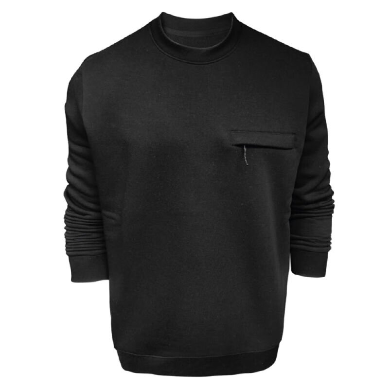 Cotton Nice Erkek Cep Fermuarlı Sıfır Yaka Sweat L