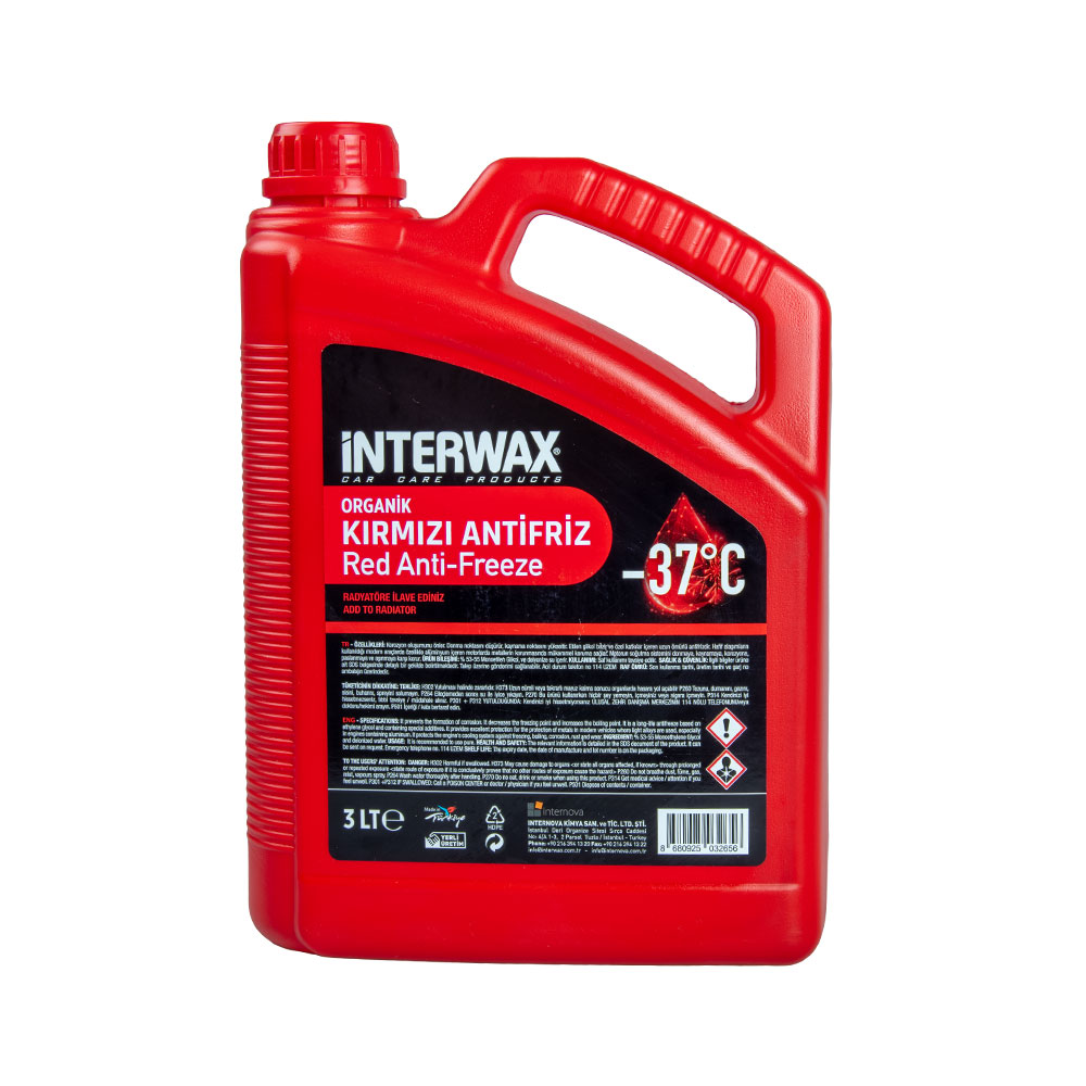 Interwax Organik Kırmızı Antifriz -37C