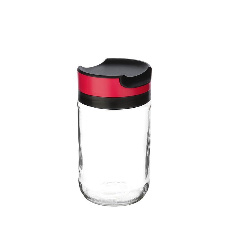 Titiz Glaser Cam Erzak Kabı 660 Ml Kırmızı