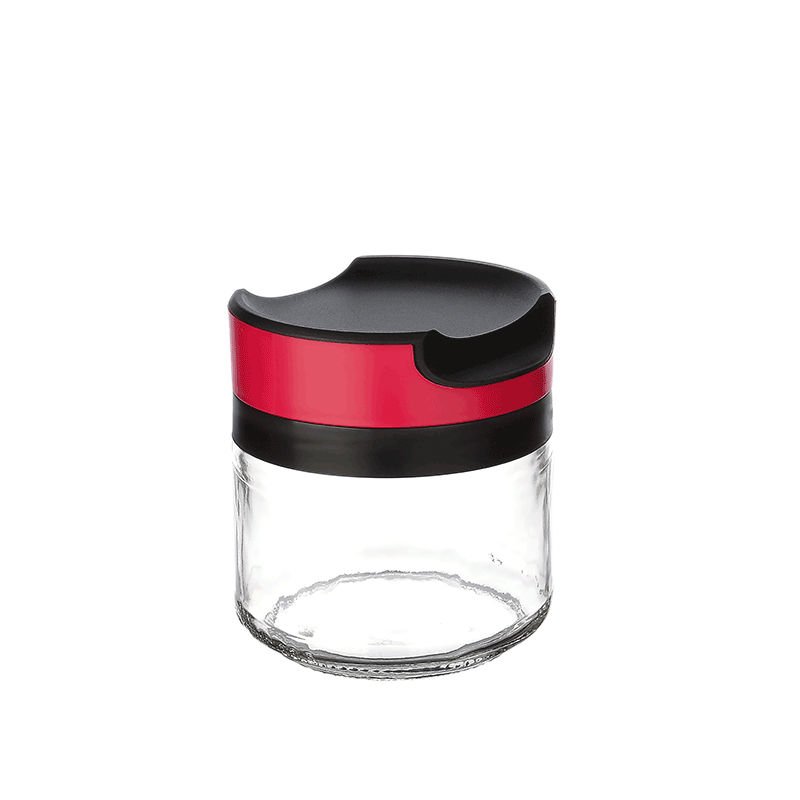 Titiz Glaser Cam Erzak Kabı 300 Ml Kırmızı