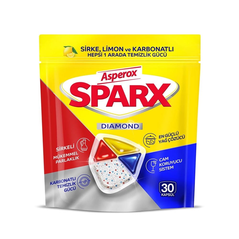 Asperox Sparx Diamond Bulaşık Makinesi Kapsülü 30'lu