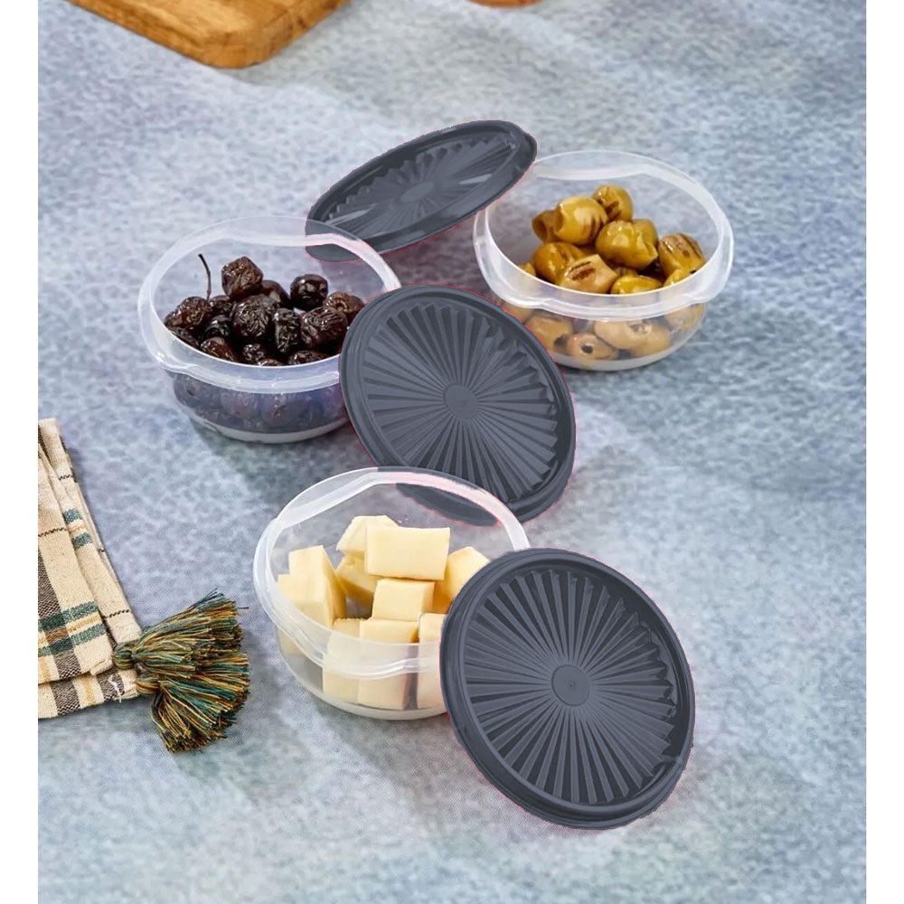Nilahome Kapaklı Saklama Kabı 250 Ml - Siyah