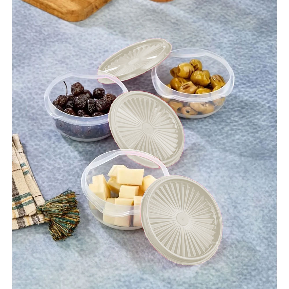 Nilahome Kapaklı Saklama Kabı 250 Ml - Bej