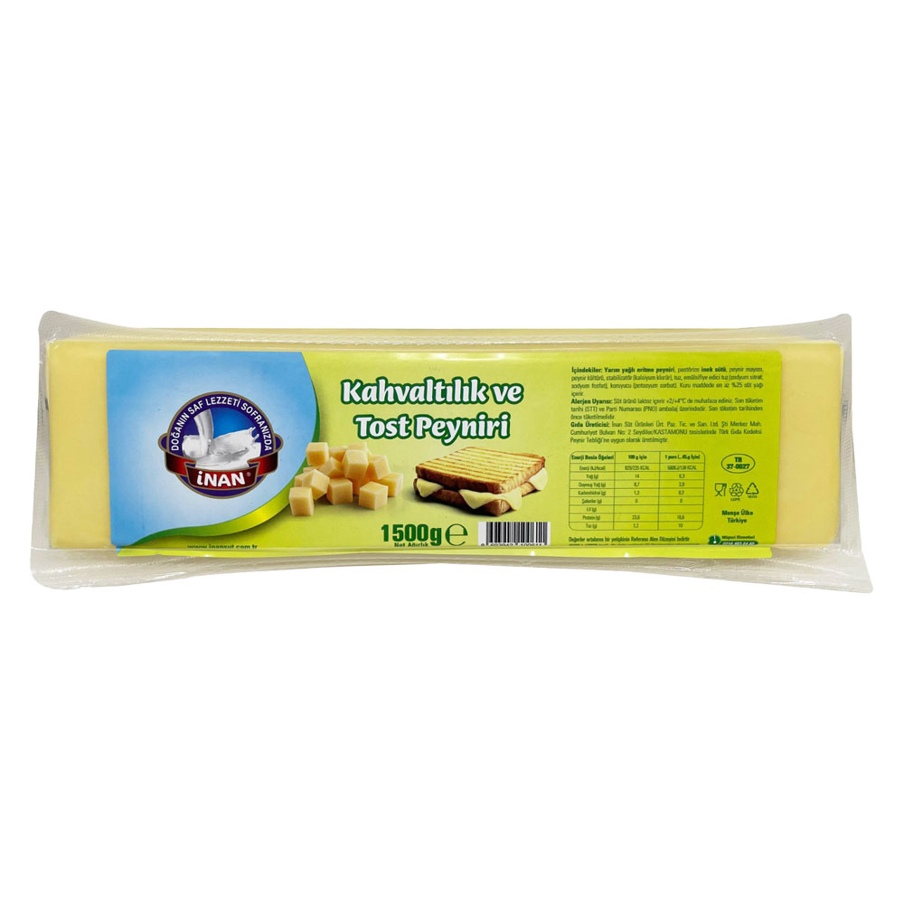 İnan Tost Peyniri 1500 Gr