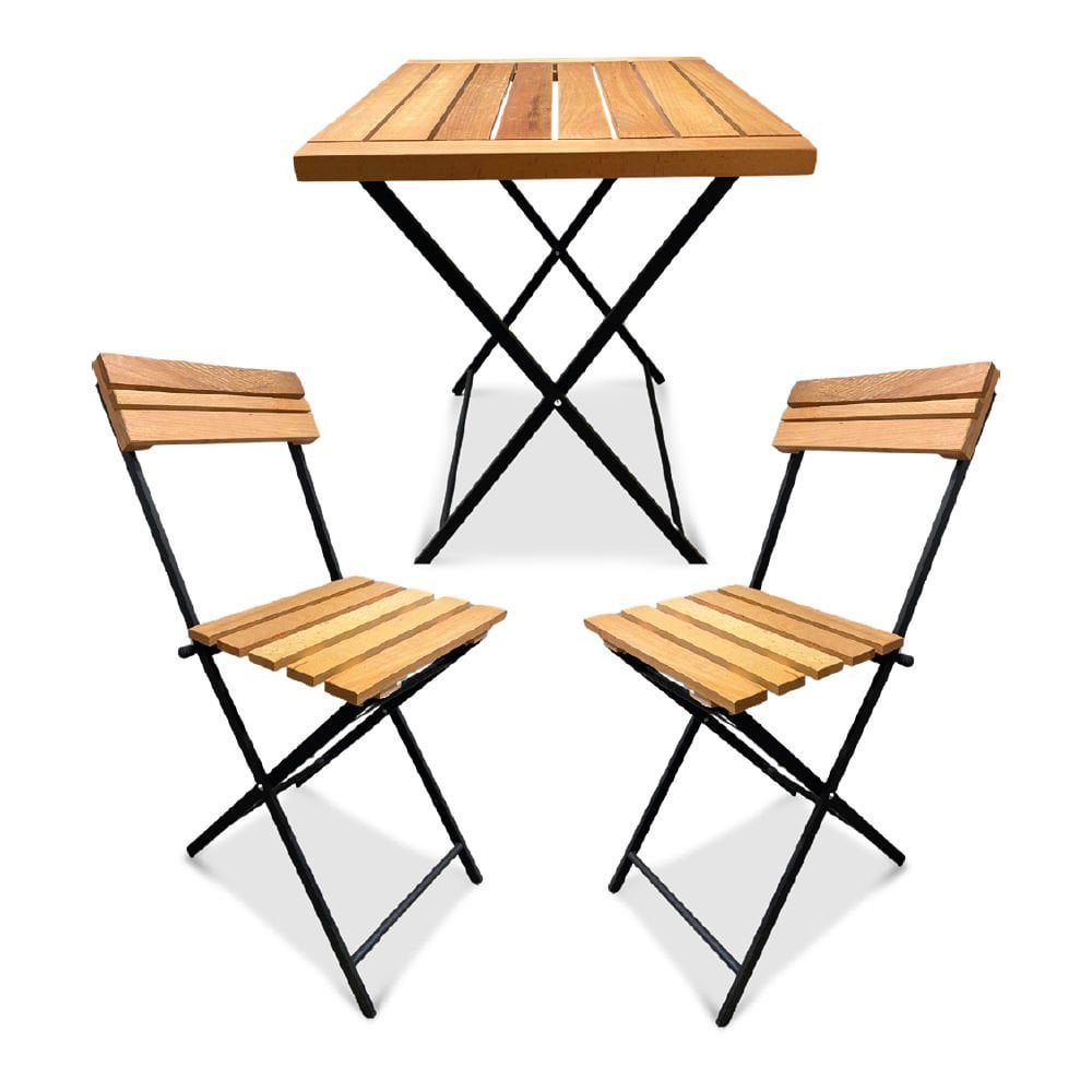 Tedarik Center Ahşap Masa Sandalye Seti 3'lü