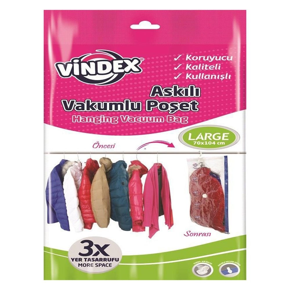 Vindex Asklılı Vakumlu Poşet 70x104 Cm