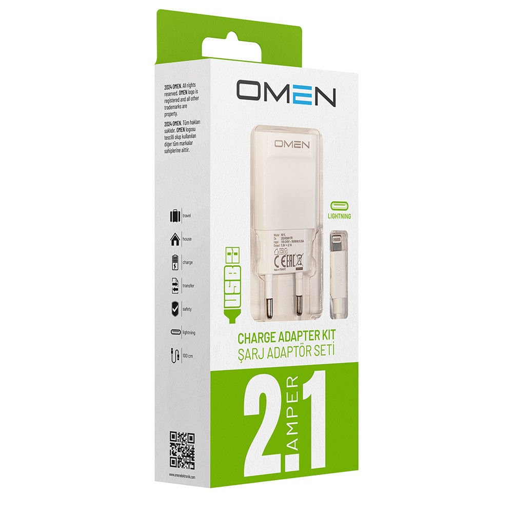 Omen Iphone Şarj Adaptör Seti 2.1A