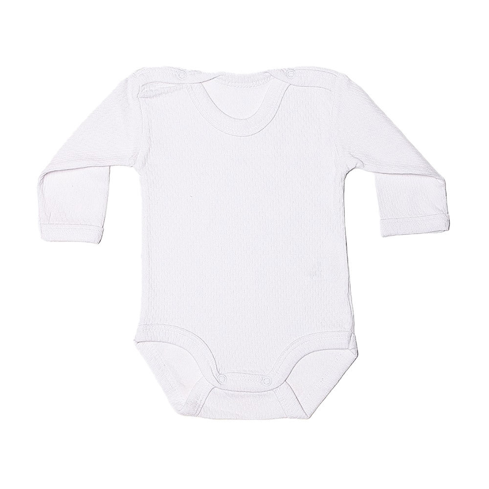 Nagiş Bebek Uzun Kollu Çıtçıtlı Body Beyaz