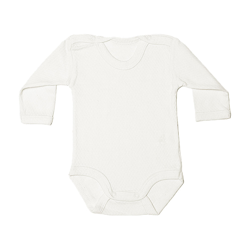 Nagiş Bebek Uzun Kollu Çıtçıtlı Body Krem