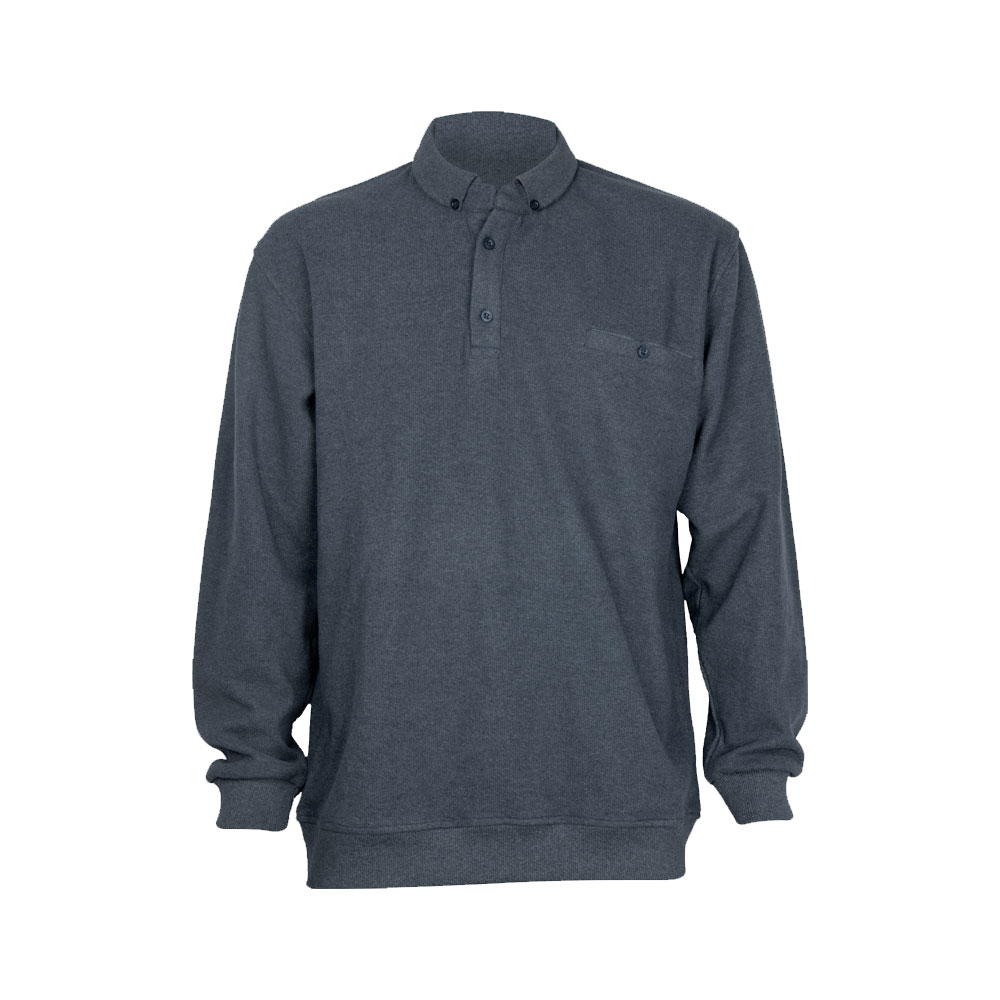 Pollbrand Erkek Yakalı Sweatshirt – Koyu Gri