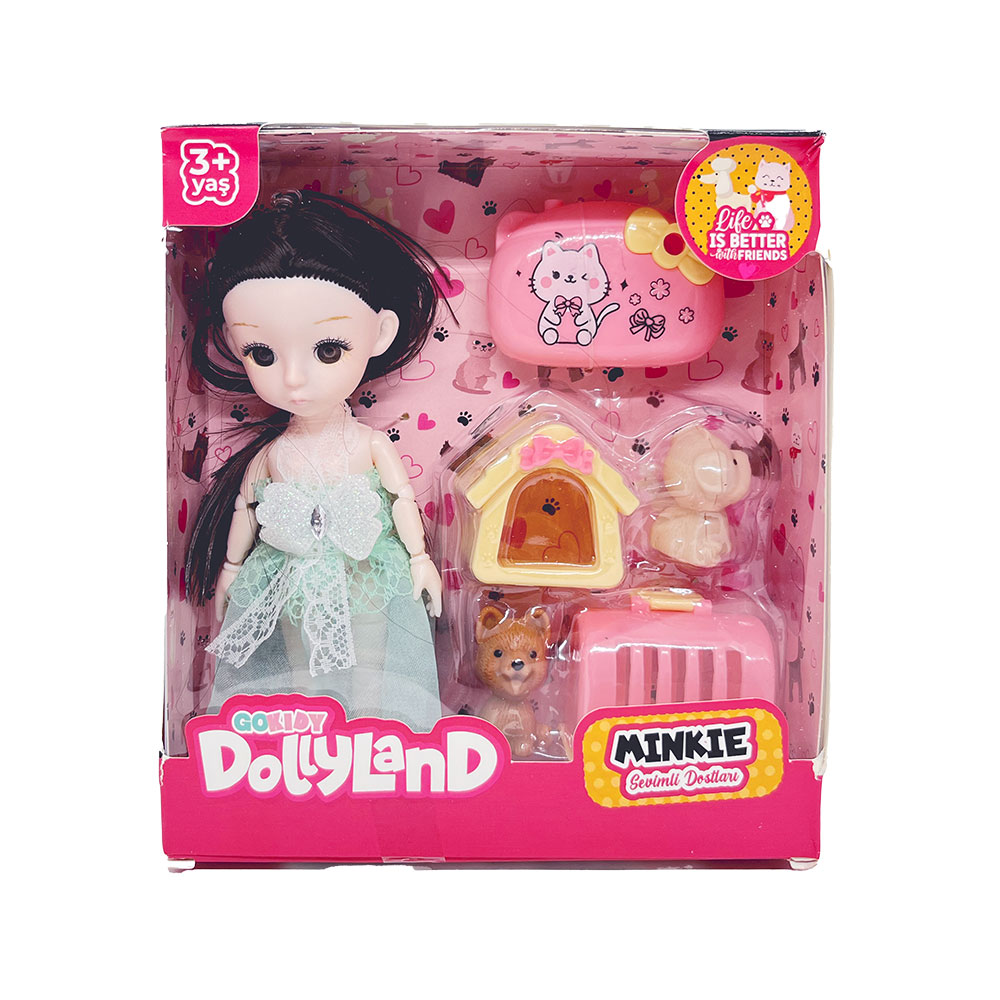 Gokidy Dollyland Minkie Sevimli Dostlar Mavi