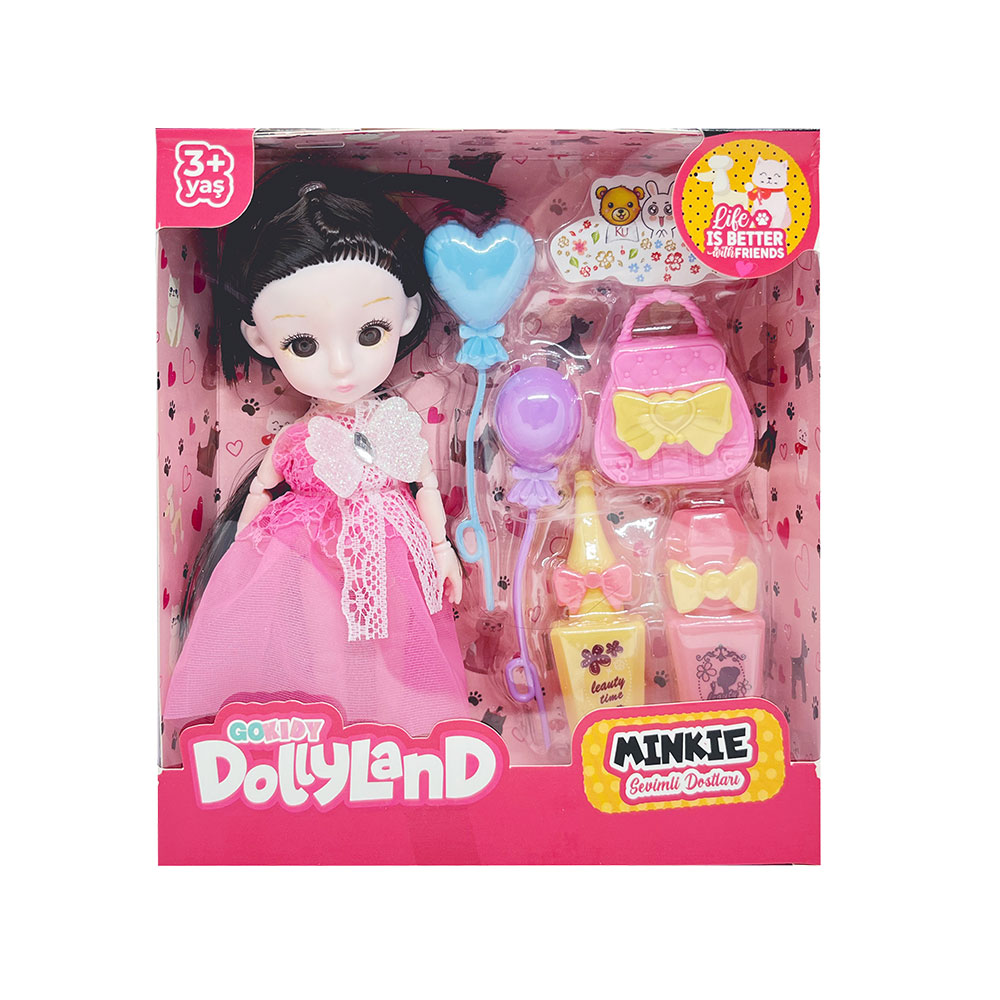 Gokidy Dollyland Minkie Sevimli Dostlar Pembe