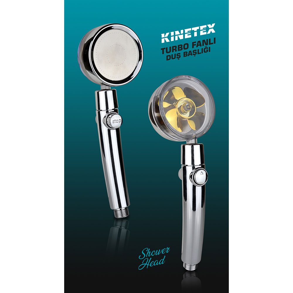 Kinetex Turbo Fanlı Duş Başlığı