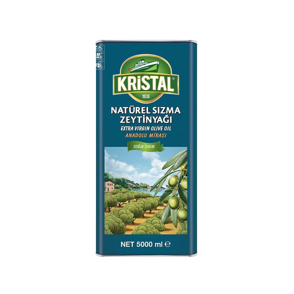 Kristal Naturel Sızma Zeytinyağı Teneke 5 Lt