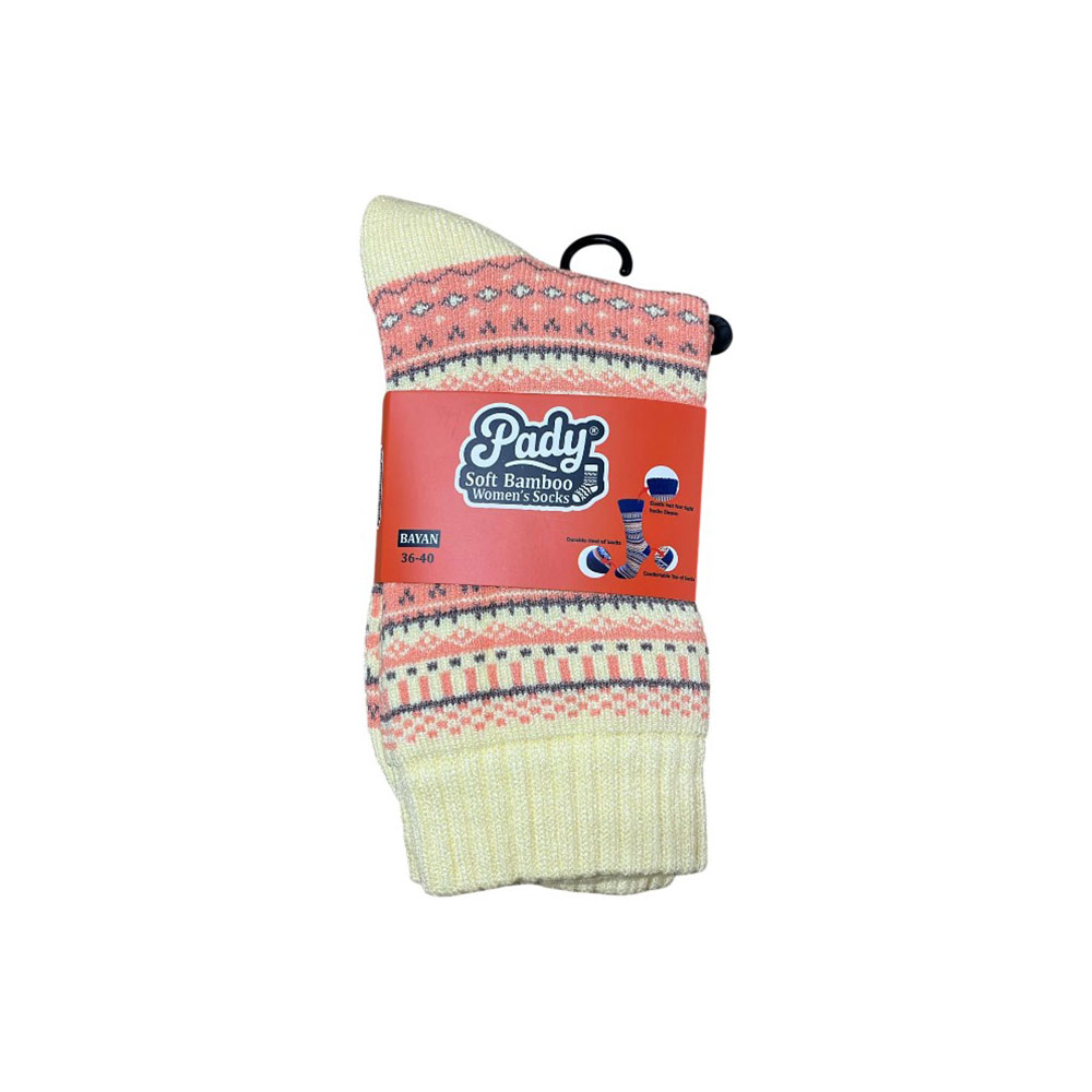 Pady Kadın Kışlık Çorap Sarı-Pembe