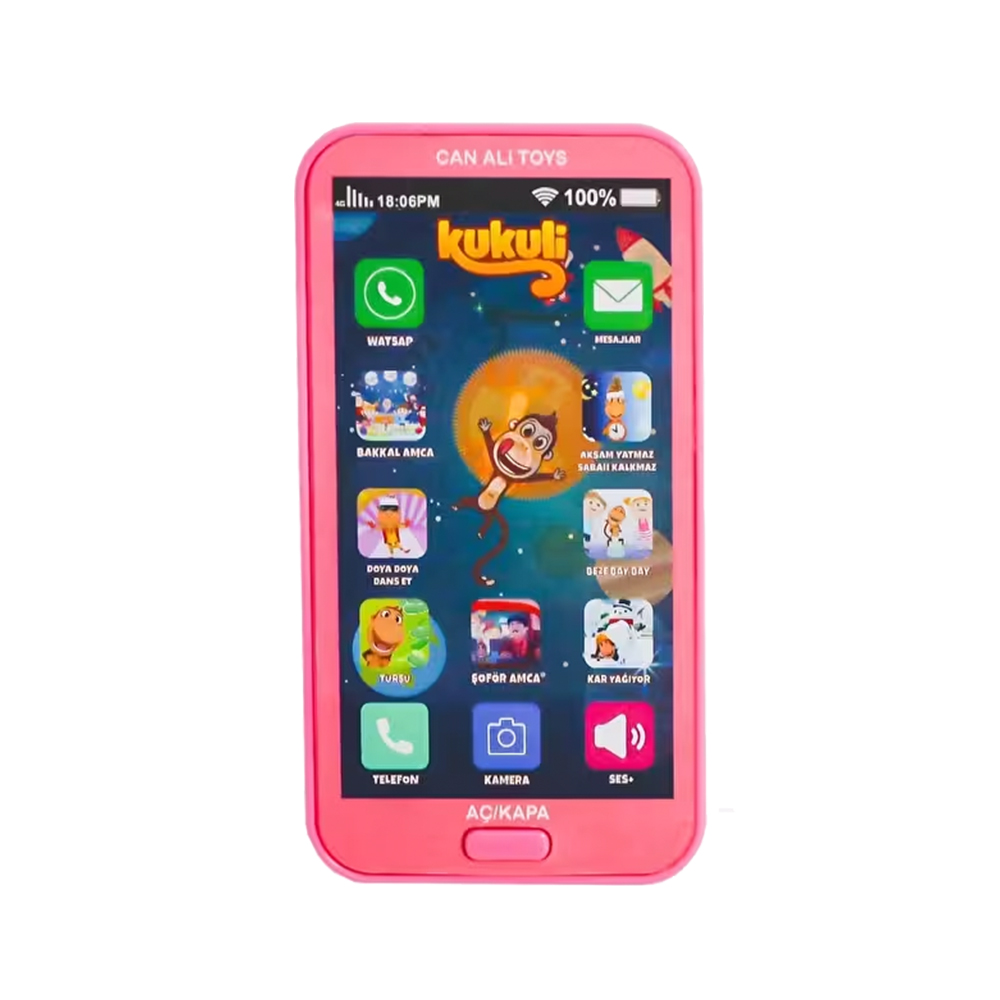 Can Ali Toys CNL-633K Kukuli Oyuncak Telefon Pembe