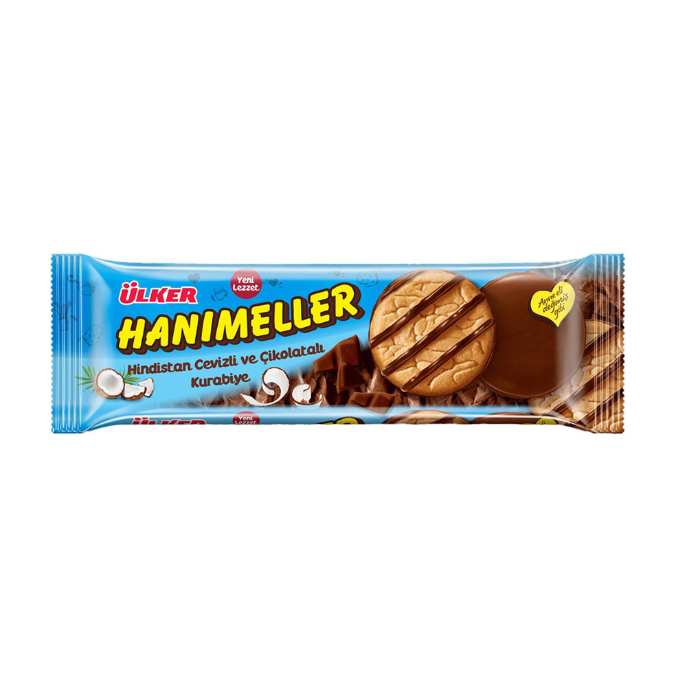 Ülker Hanımeller Hindistan Cevizli ve Çikolatalı Kurabiye 138 Gr