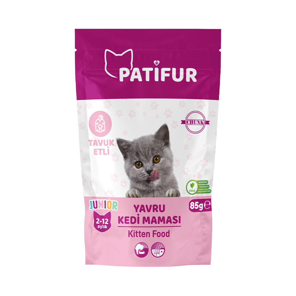 Patifur Tavuklu Yavru Kedi Maması 85 Gr