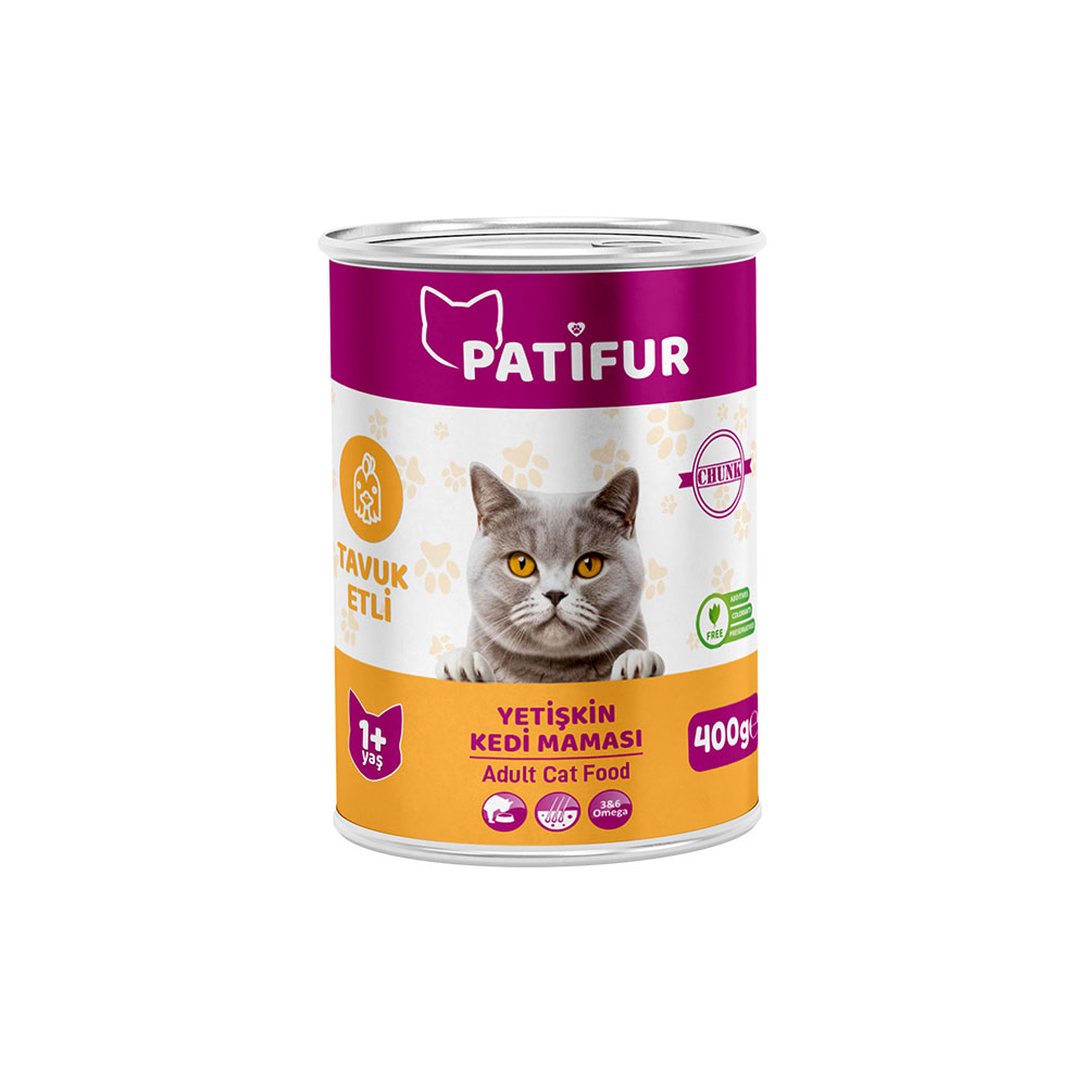 Patifur Tavuk Etli Yetişkin Kedi Maması 400 Gr