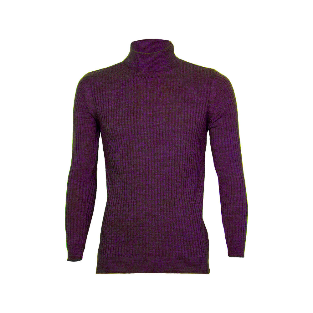 Enes Collection Erkek Boğazlı Kazak Mor