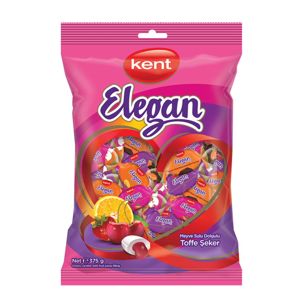 Kent Elegan Meyve Sulu Toffe Şeker 375 Gr