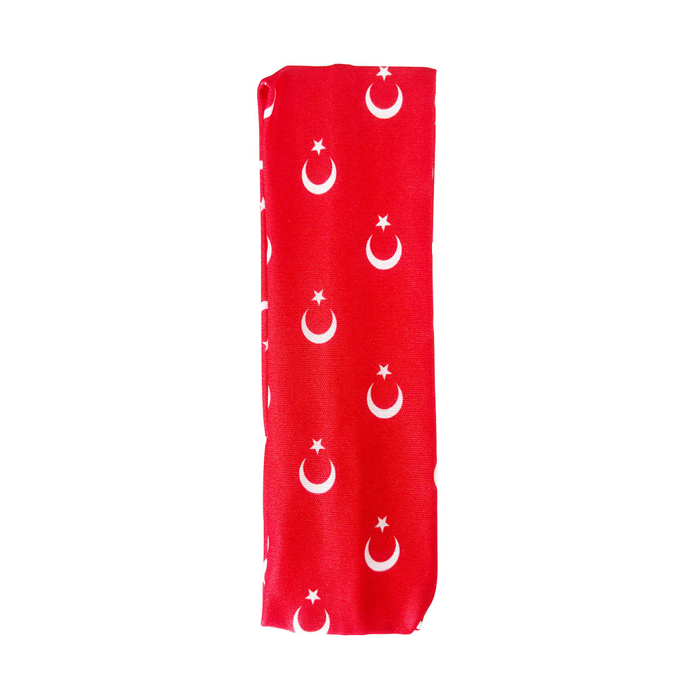 Bayrak Desenli Bandana - Kırmızı